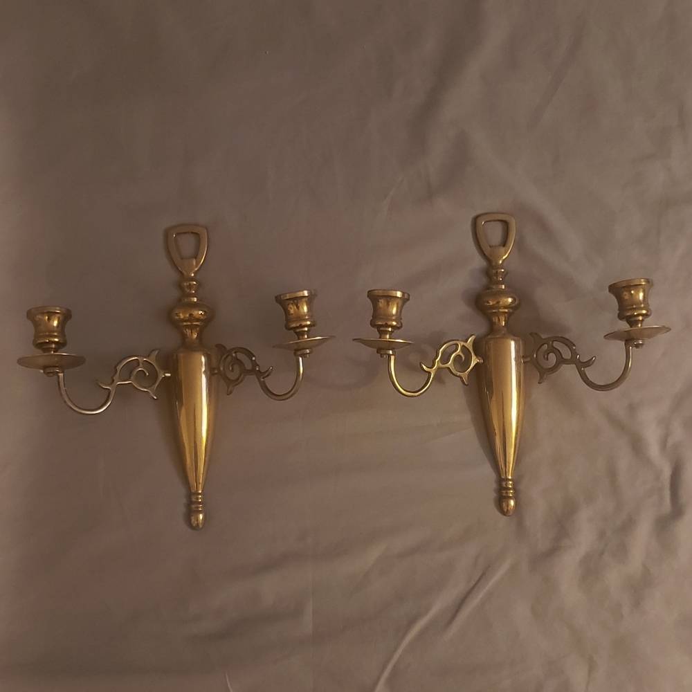 Brass Candleabra Sconces